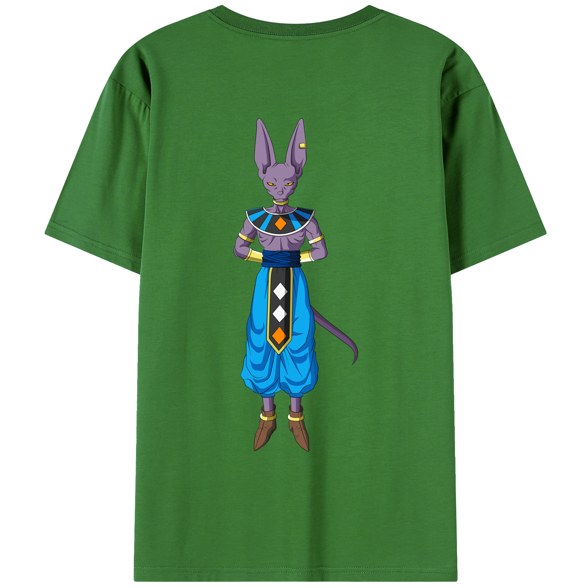（画像用） ドラゴンボール ビルス 破壊神ビルス DRAGON BALL Beerus Birusu レディース半袖Tシャツ(バックプリント)